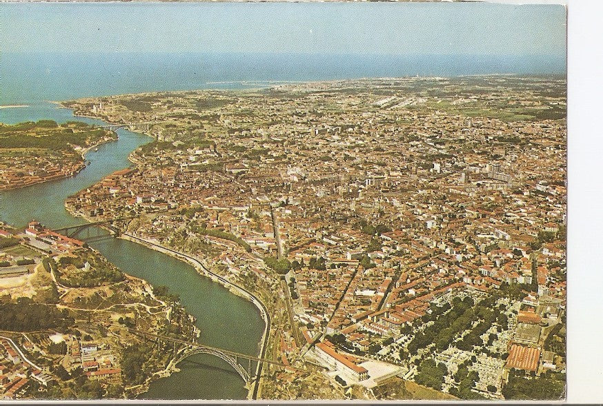 Postal 032562 : Porto - Portugal. Vista aerea de los tres Puentes