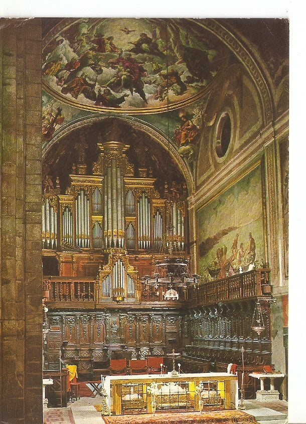 Postal 032619 : Pirineo Aragones (Huesca) Jaca. Catedral romanica - Altar mayor abside principal