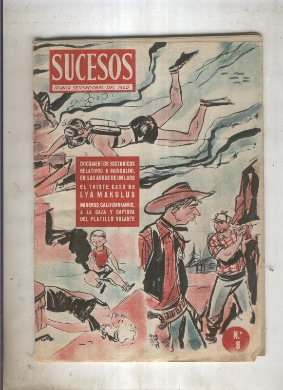 REVISTA SUCESOS numero 08 de 1953 ( 2 paginas con dibujos de Carrillo)