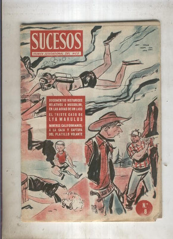 REVISTA SUCESOS numero 08 de 1953 ( 2 paginas con dibujos de Carrillo)