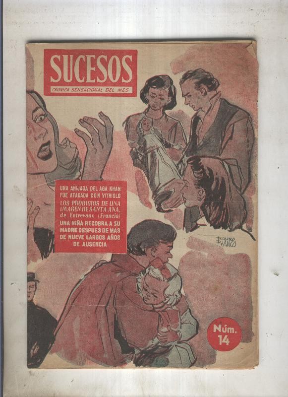 REVISTA SUCESOS numero 14 de 1953 ( 2 paginas con dibujos de Carrillo)