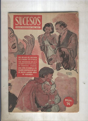 REVISTA SUCESOS numero 14 de 1953 ( 2 paginas con dibujos de Carrillo)