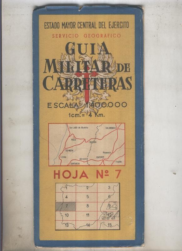 GUIA MILITAR DE CARRETERAS numero 07 de 1959
