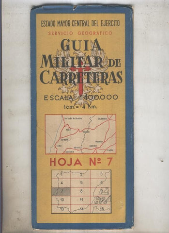 GUIA MILITAR DE CARRETERAS numero 07 de 1959