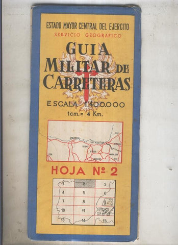 GUIA MILITAR DE CARRETERAS numero 02 de 1959