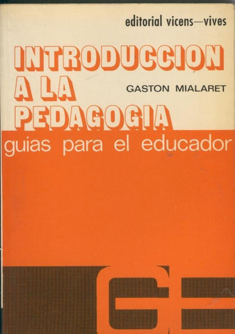 Introduccion a la pedagogia