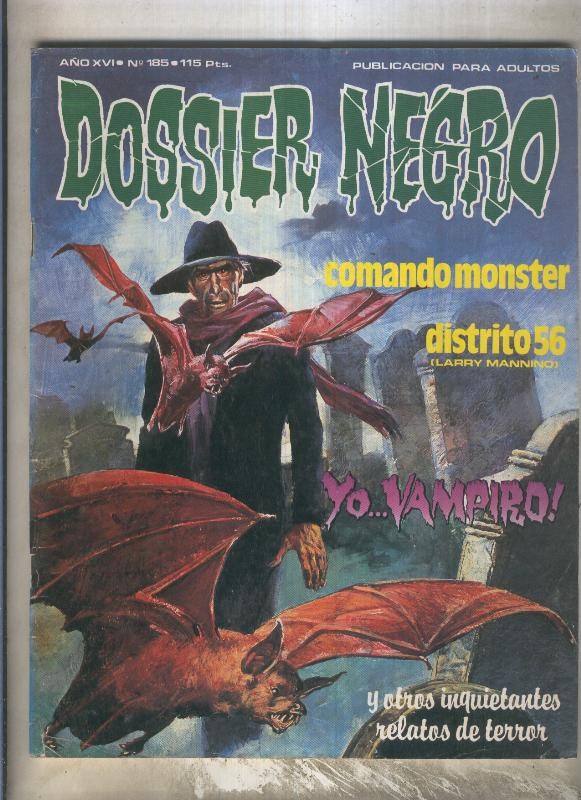 Dossier Negro numero 185 (numerado 2 en trasera)