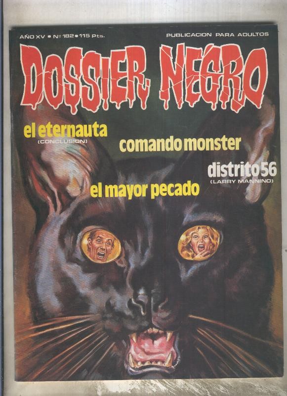 Dossier Negro numero 182 (numerado 1 en trasera)