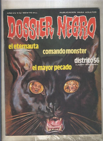 Dossier Negro numero 182 (numerado 1 en trasera)