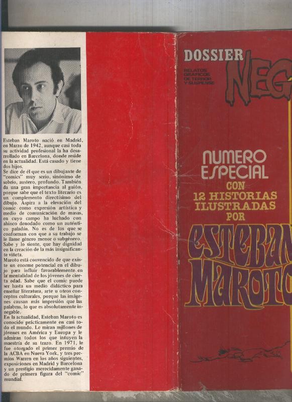 Dossier Negro extra Esteban Maroto (numerado 5 en trasera) (canto rozado segun imagen)