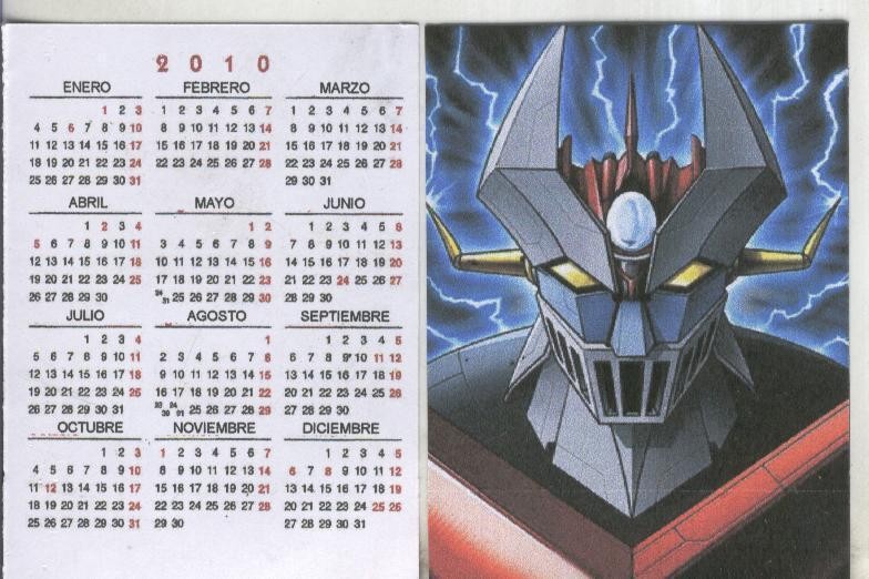 Calendario bolsillo 2010: Mazinger Z modelo 3