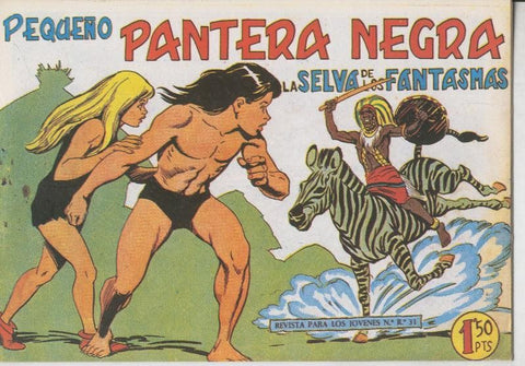 Pequeño Pantera Negra, facsimil numero 136: La selva de los fantasmas