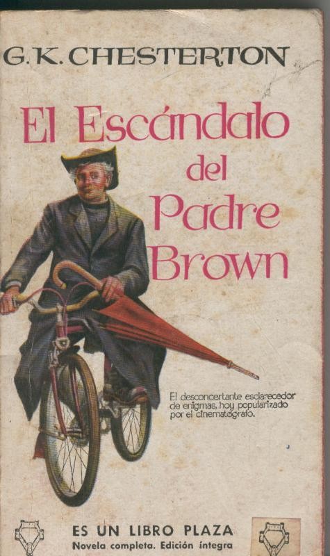Libro Plaza: El escandalo del Padre Brown (suelto del lomo interior)