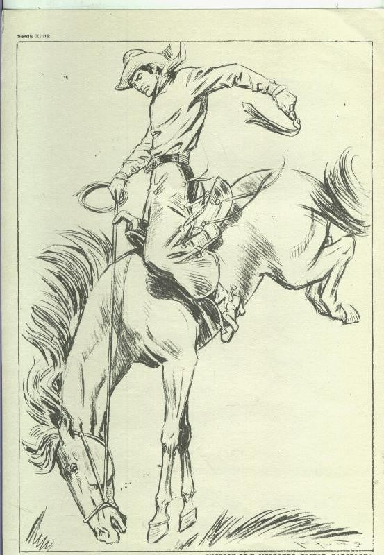 Lamina Emilio Freixas serie XII numero 12: Doma de caballo