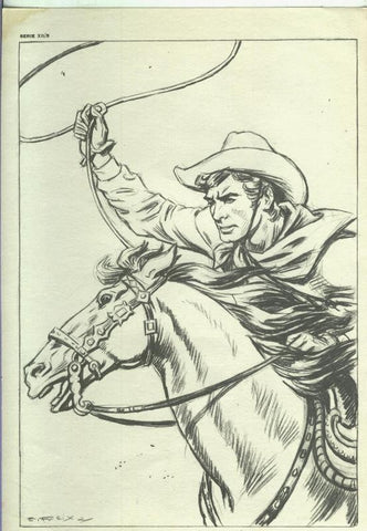 Lamina Emilio Freixas serie XII numero 05: Cowboy