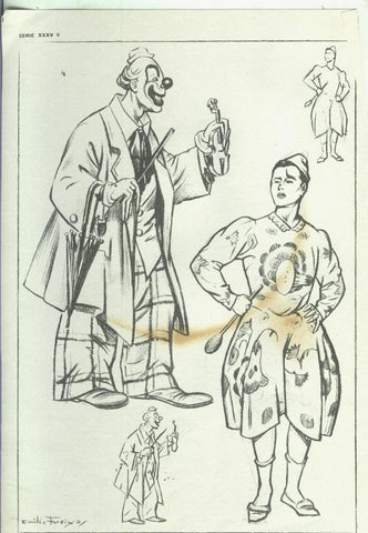 Lamina Emilio Freixas serie XXXV numero 06: escena de circo