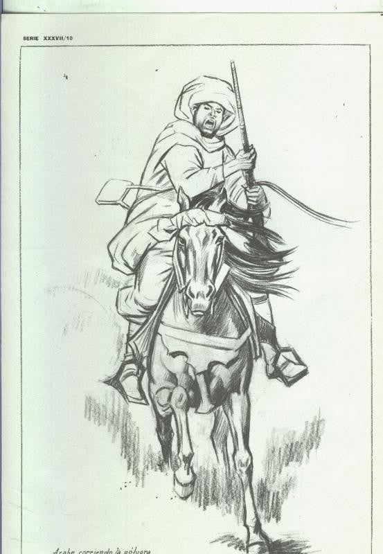 Lamina Emilio Freixas serie XXXVII numero 10: Jinete araba