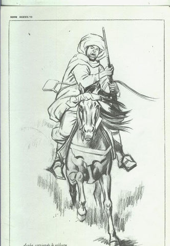 Lamina Emilio Freixas serie XXXVII numero 10: Jinete araba