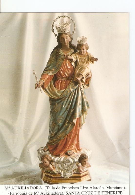 Postal 027239 : Ma; Auxiliadora (Talla de Francisco Liza Alarcon. Murciano),  