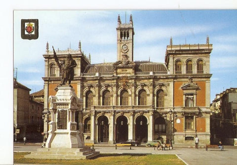 Postal 028112 : Valladolid, Monumento al Conde Ansurez y Ayuntamiento