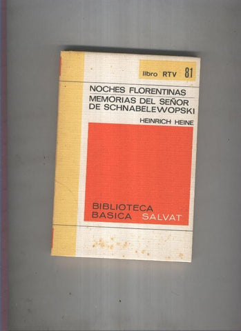 Biblioteca Basica Salvat libro RTV numero 081:ENoches florentinas ,  