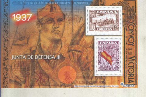 La Guerra Civil Española en sellos de correos: Juego 2 sellos 1937: Junta de Defensa III