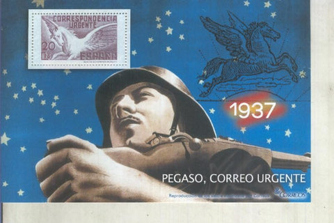 La Guerra Civil Española en sellos de correos: Juego 1 sellos 1937: Pegaso, correo urgente