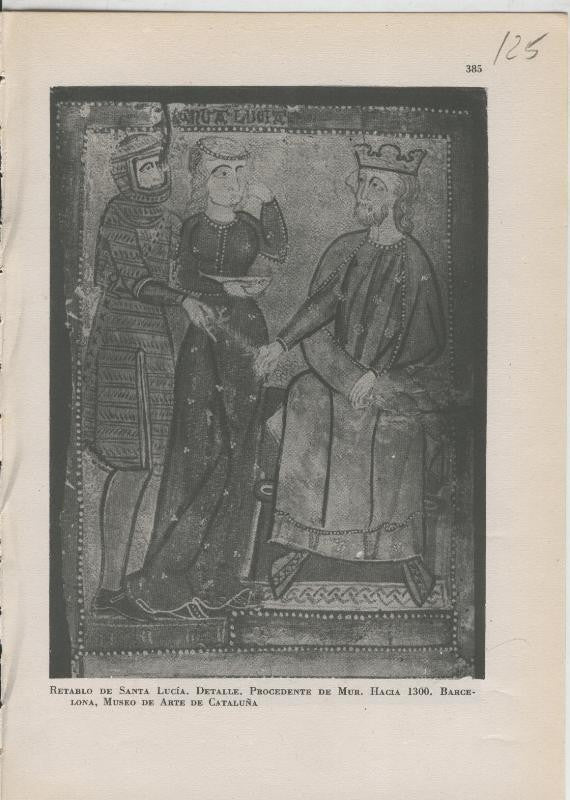 Arte Hispanico lamina numerada 125: Retablo de Santa Lucia,  