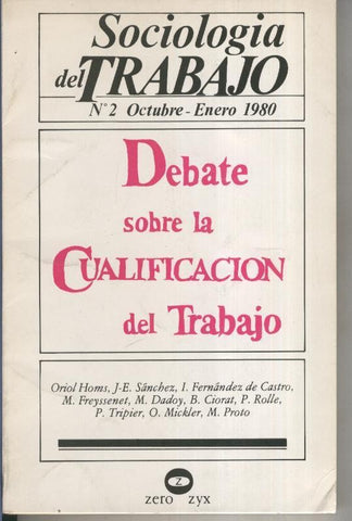 Debate sobre la cualificacion del trabajo