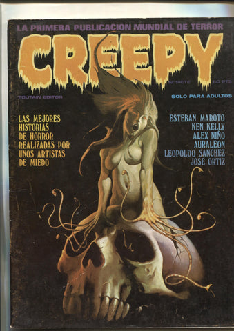 Creepy numero 07: Esteban Maroto, Ken Kelly, Alex Niño, Auraleon, Leopoldo Sanchez, Jose Ortiz