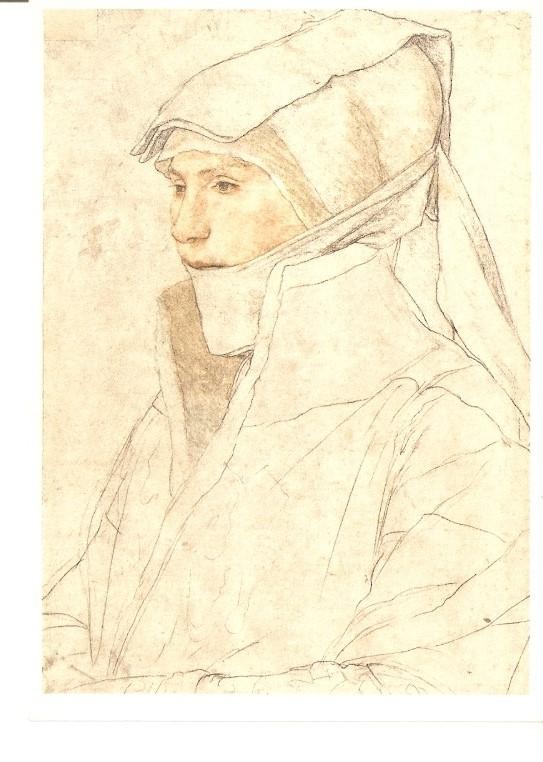 Postal 021949 : Portrait of Dorothea Kannengiesser, 1526. Hans Holbein