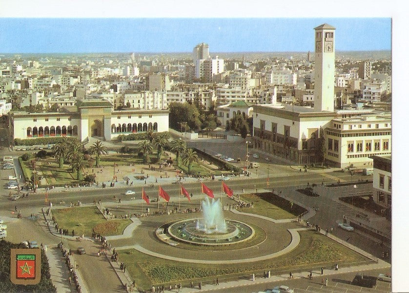 Postal 032661 : Casablanca Fuente luminosa y musical. Plaza de las Naciones Unidas