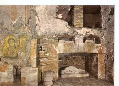 Postal 032688 : Catacombe di S. Callisto Cripta di S. Cecilia (Sec. II-III)