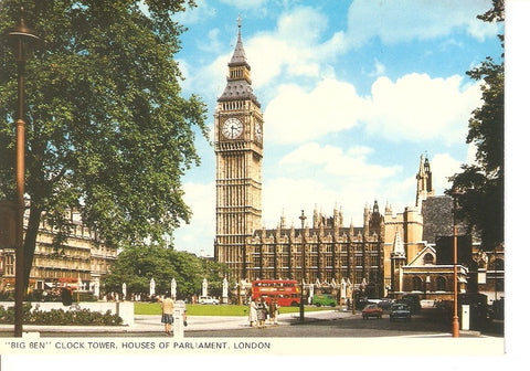 Postal 032734 : Big Ben Clock Tower Houses of Parliament London. Inglaterra