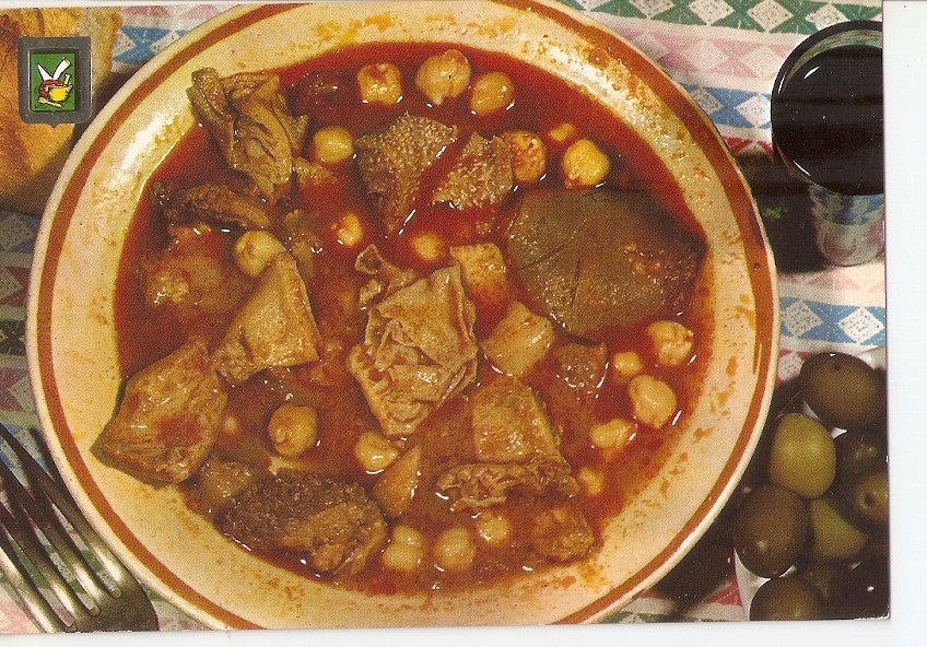 Postal 032814 : Platos tipicos. Callos a la Andaluza