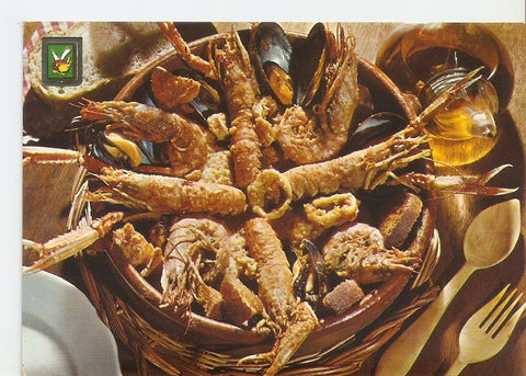 Postal 032818 : Platos tipicos Zarzuela de pescados y mariscos