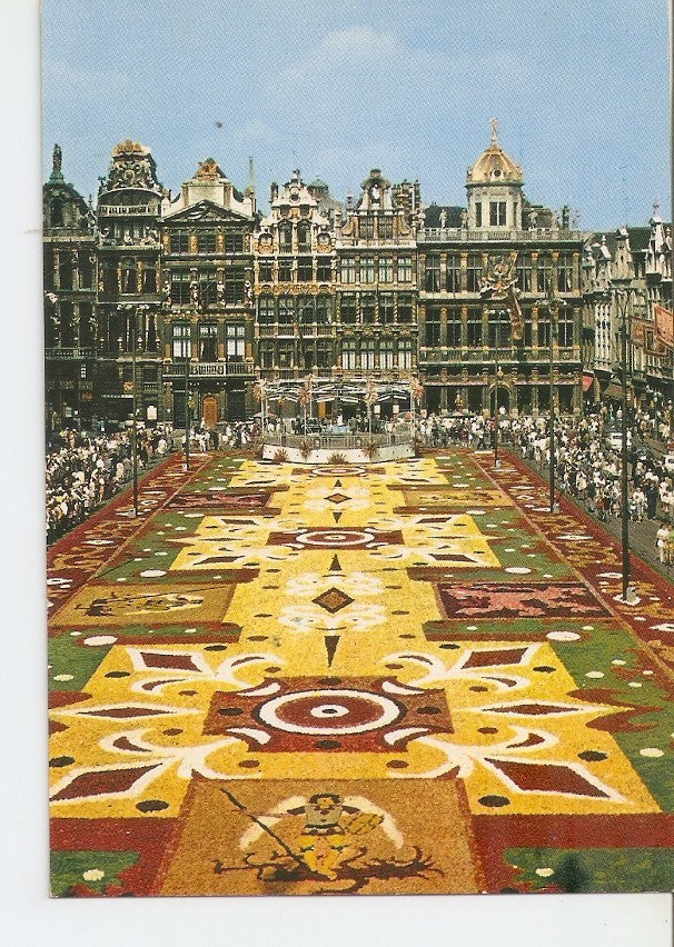 Postal 032826 : Bruxelles Market Place Flower carpet