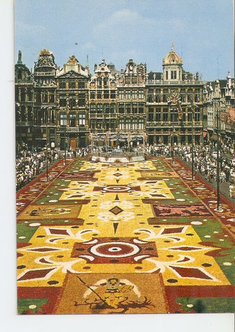 Postal 032826 : Bruxelles Market Place Flower carpet