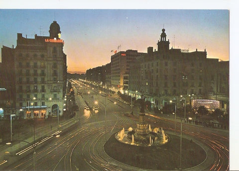Postal 032831 : Zaragoza. Plaza de  España y Avda. de la Independencia