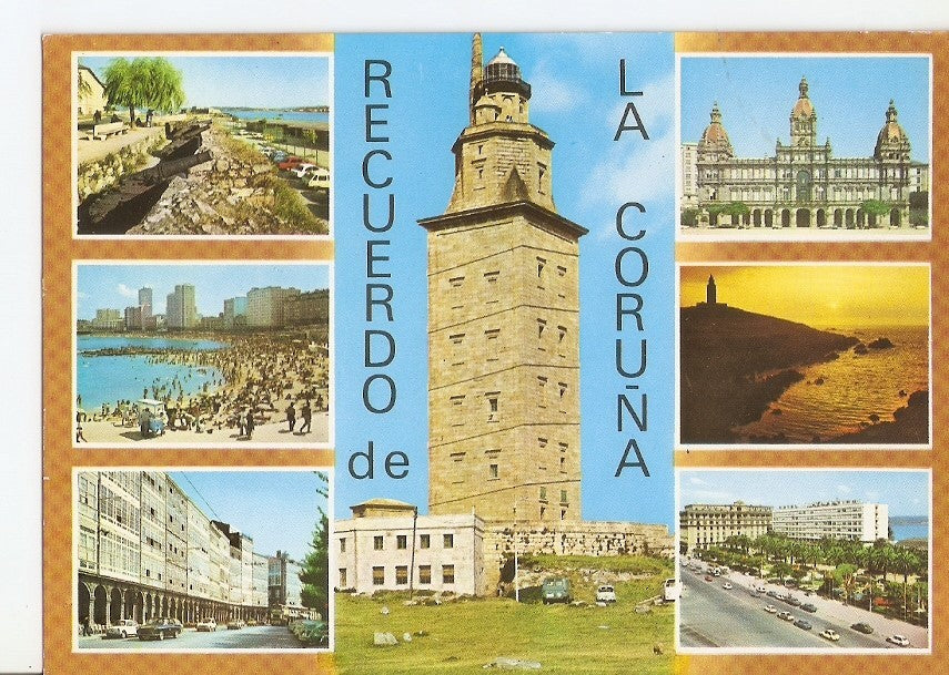 Postal 032865 : La Coruña. Torre de Hercules y vistas parciales