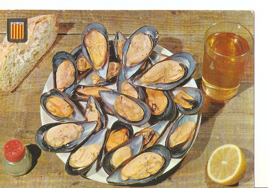 Postal 032870 : Platos tipicos Plat de musclos