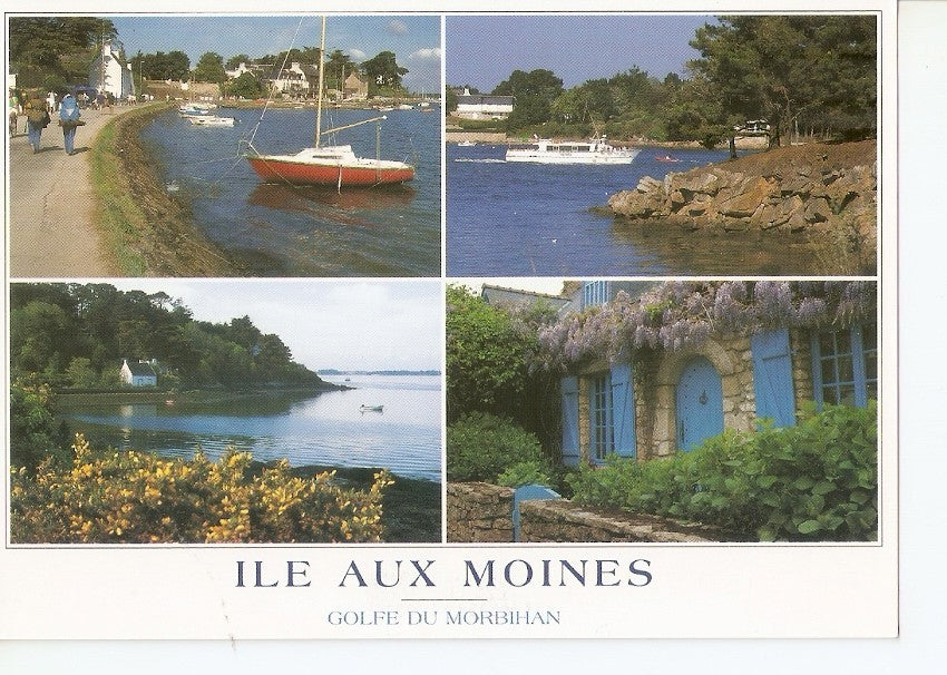 Postal 032907 : Le Golfe du Morbihan. Les maison fleuries et le port