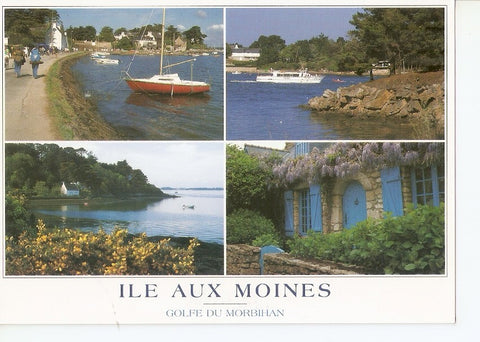 Postal 032907 : Le Golfe du Morbihan. Les maison fleuries et le port