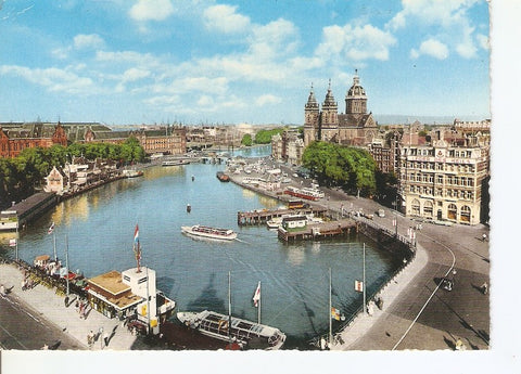 Postal 032932 : Amsterdam. Prins Hendrikkade en Sint Nicolaaskerk