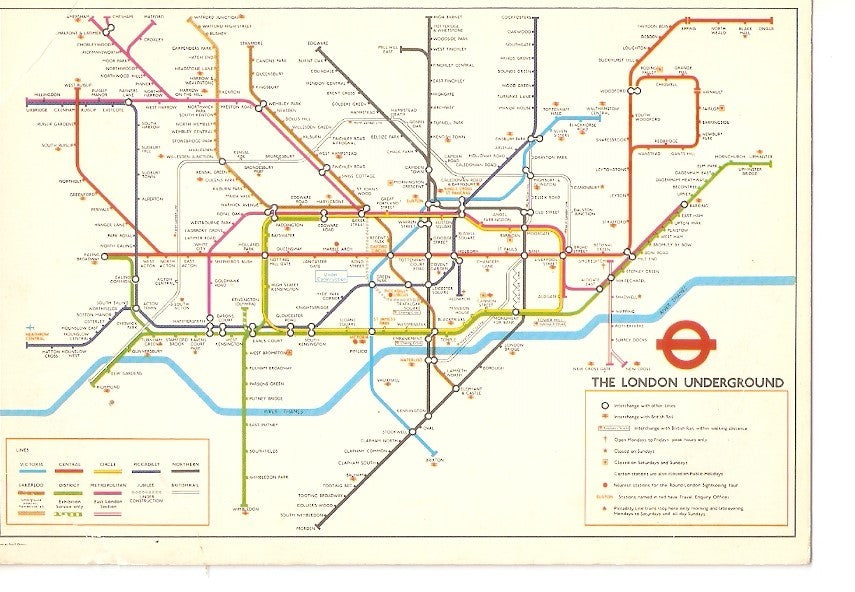Postal 032934 : Map London Transport