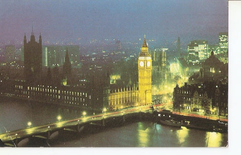 Postal 032937 : Big Ben and Wstmister Bridge at Night London