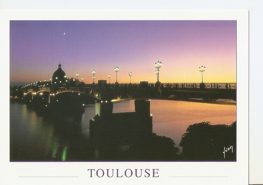Postal 032981 : Toulouse (Haute Garonne) Le Pont Saint Pierre illumine. Couleurs et Lumiere de France