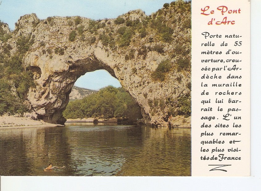 Postal 033001 : Paysages du Vivarais le Pont dArc une des merveilles naturelles de lArceche