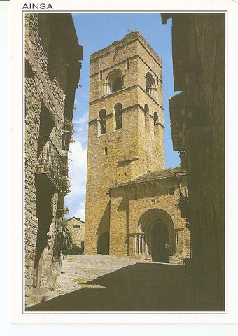 Postal 033028 : Ainsa (Huesca). Iglesia Parroquial romanico S.XII