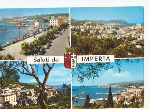 Postal 033101 : Riviera dei Fiori. Greetins from Imperia. Italia